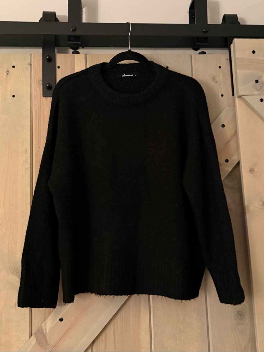 Olivaceous Oversized Crewneck Sweater